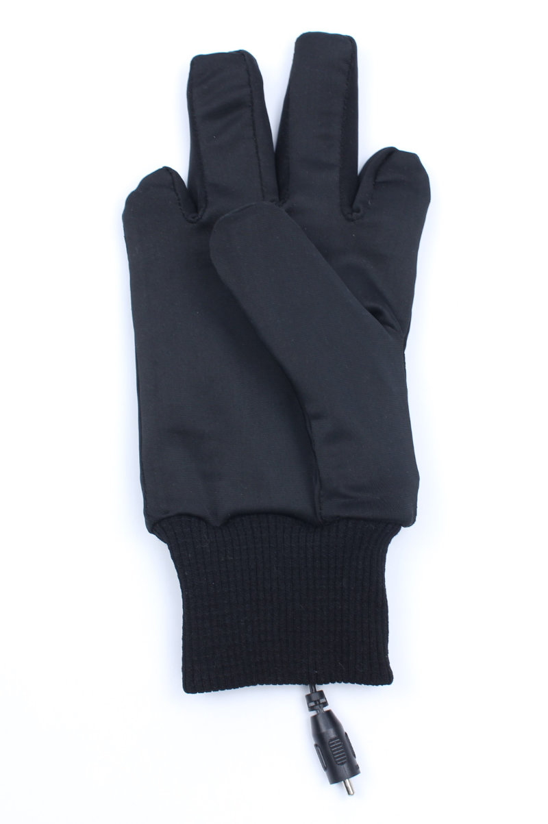 Specialmade heated gloves for coldsensitive hands and handicapped fingers